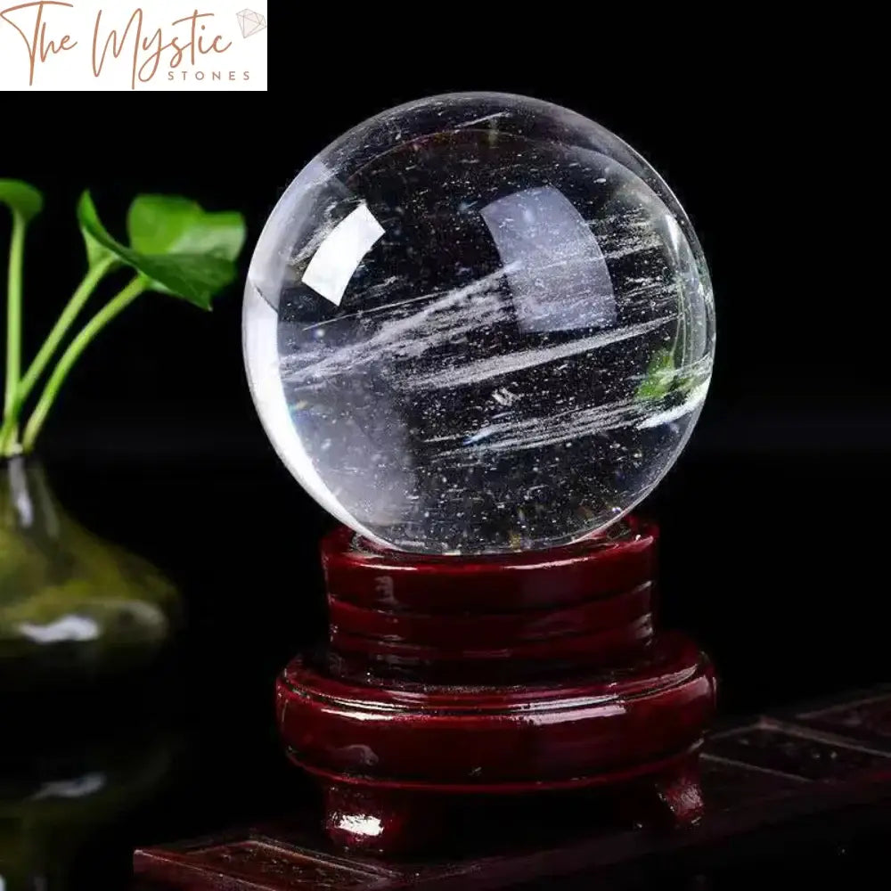 Clear Smelting Quartz Crystal Sphere 90-95Mm
